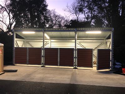 Trash enclosure lighting